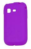 Purple Hybrid Rubber Silicone Skin Back Case For Samsung Galaxy Pocket S5300 / Plus S5301 OEM